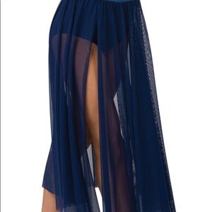 Blue mesh dance skirt TEEN